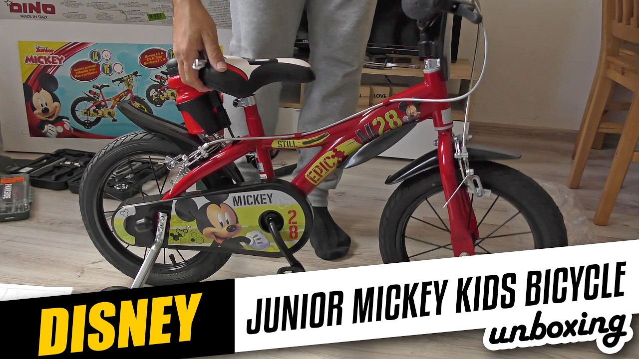 Disney Junior Mickey Kids Bicycle Unboxing & Assembly 🚲 Fun Ride