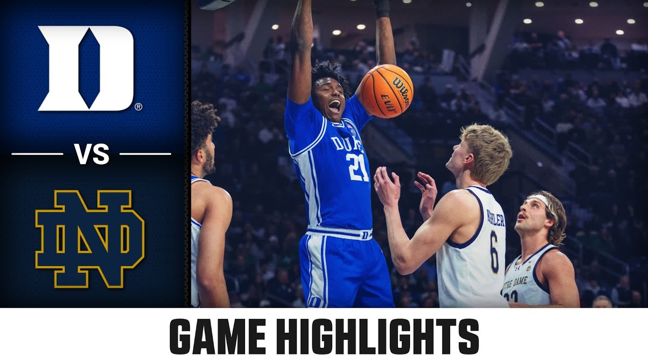 Duke vs. Notre Dame Game Highlights | 2025-26 ACC Men's Basketball