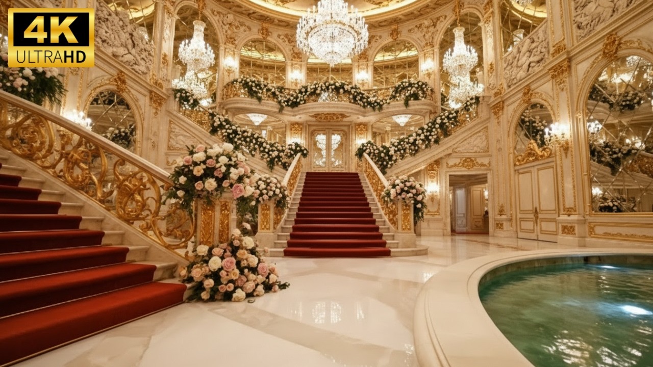 Golden Marble Sanctuary (4K) | Gentle Ambient Music for Sleep & Mindfulness | Fantyra Studios