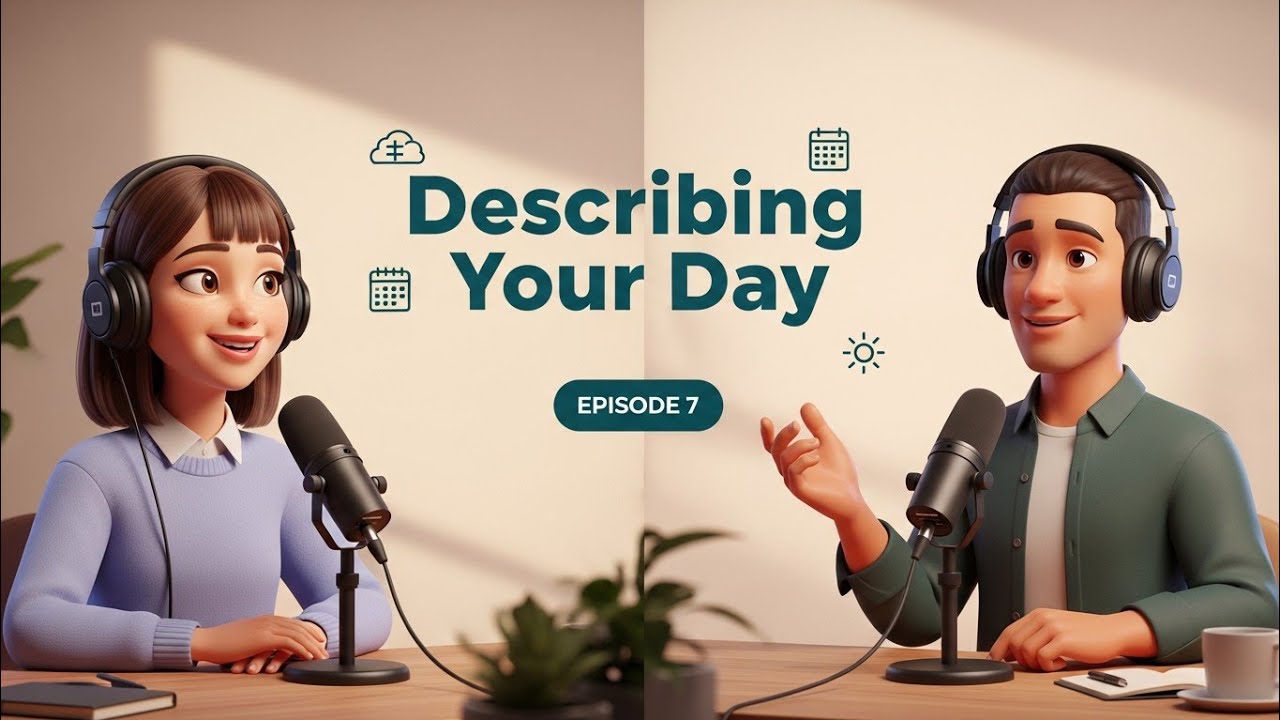 English Podcast for Easy English Conversation | How to Describe Your Day in English ☀️| Podcast EP 7