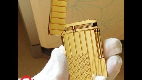 Bật lửa dupont kẻ sao D30V màu vàng | Deva.vn | Giá 750.000 Đ