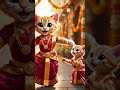 नाचती बिल्ली केरल की साड़ी में दिल जीत लेगी! 🐱✨ | Dancing Kerala Cat#cat #cute #shorts #viralcats