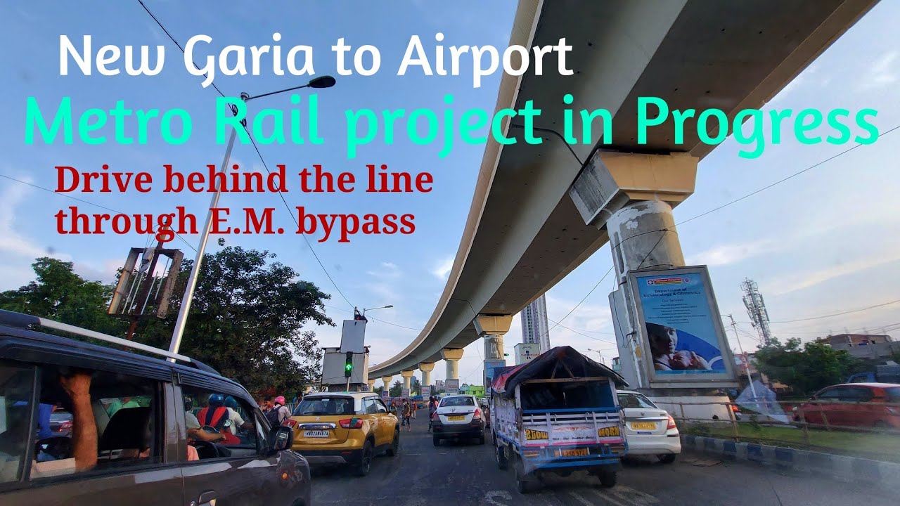 New Garia Airport Kolkata Metro Rail Project in progress. Drive