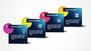 Create 4 Steps Infographic Slide in PowerPoint - Tutorial No. 833