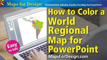 How to Color a World Regional Map for Making Sales Presentation Maps