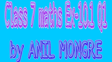 Ch-10 PRACTICAL GEOMETRY, Ex-10.1, Q-1, class 7 maths