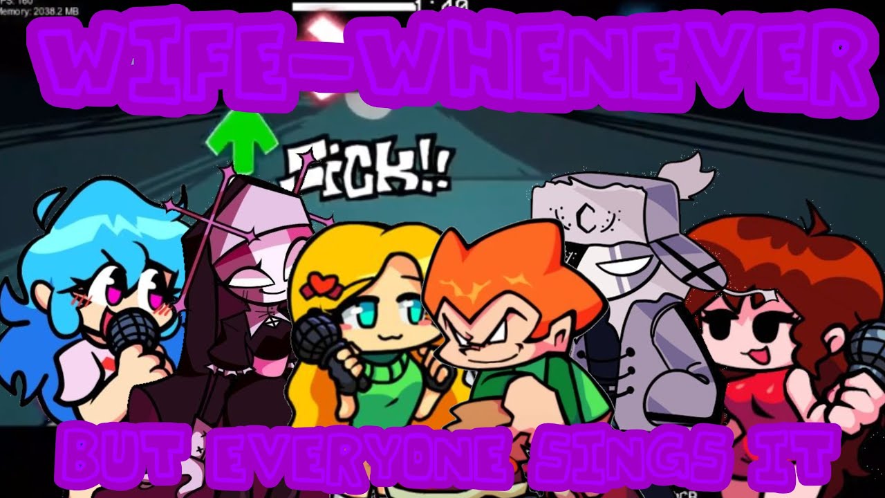 FNF WIFE-WHENEVER BUT EVERYONE SINGS IT | Wife-Whenever but every turn a different cover is used