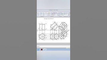 Projection of Solids: Hexagonal Prism #projectionofsolids #engineeringdrawing #caed #vtu