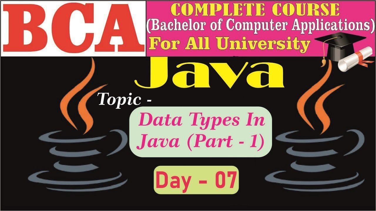#BCA || Java || Day - 7 || Data Types in Java Part - 1 || Java all ...
