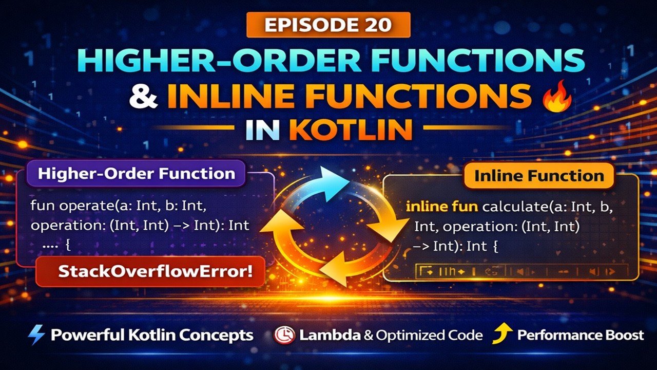 Episode 20 | What are Higher-Order Functions & Inline Functions in ...