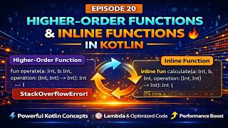Episode 20 | What are Higher-Order Functions & Inline Functions in Kotlin? 🔥 (With Examples)