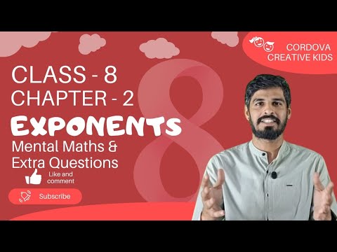 Codiva Math Class 8 Cordova Math | Chapter 2: Exponents | Mental Mathematics | Full ...