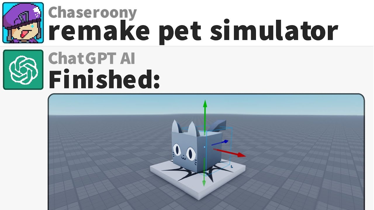I stole your roblox game ideas with ai youtube