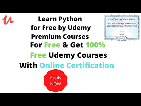 Learn Python for Free by Udemy Premium Courses For Free  With Online Certification #FreeCourses