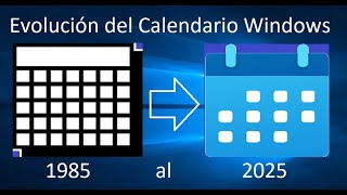 Windows Calendar Icon Evolution (1985-2025)