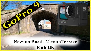 Newton Road to Vernon Terrace.     "Driving through The Streets of Bath, UK".     (GoPro 9).