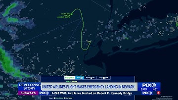 United flight makes emergency landing at Newark Airport after flames shoot from engine