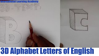 3D Alphabet Letters of English Handwriting (simple beautiful soft Fast) 3D Drawing screenshot 3