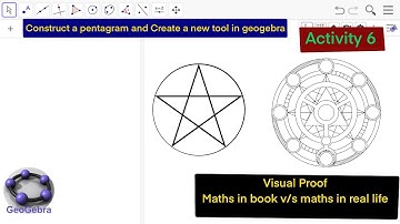 Construct a pentagram in geogebra |Create a new tool in geogebra