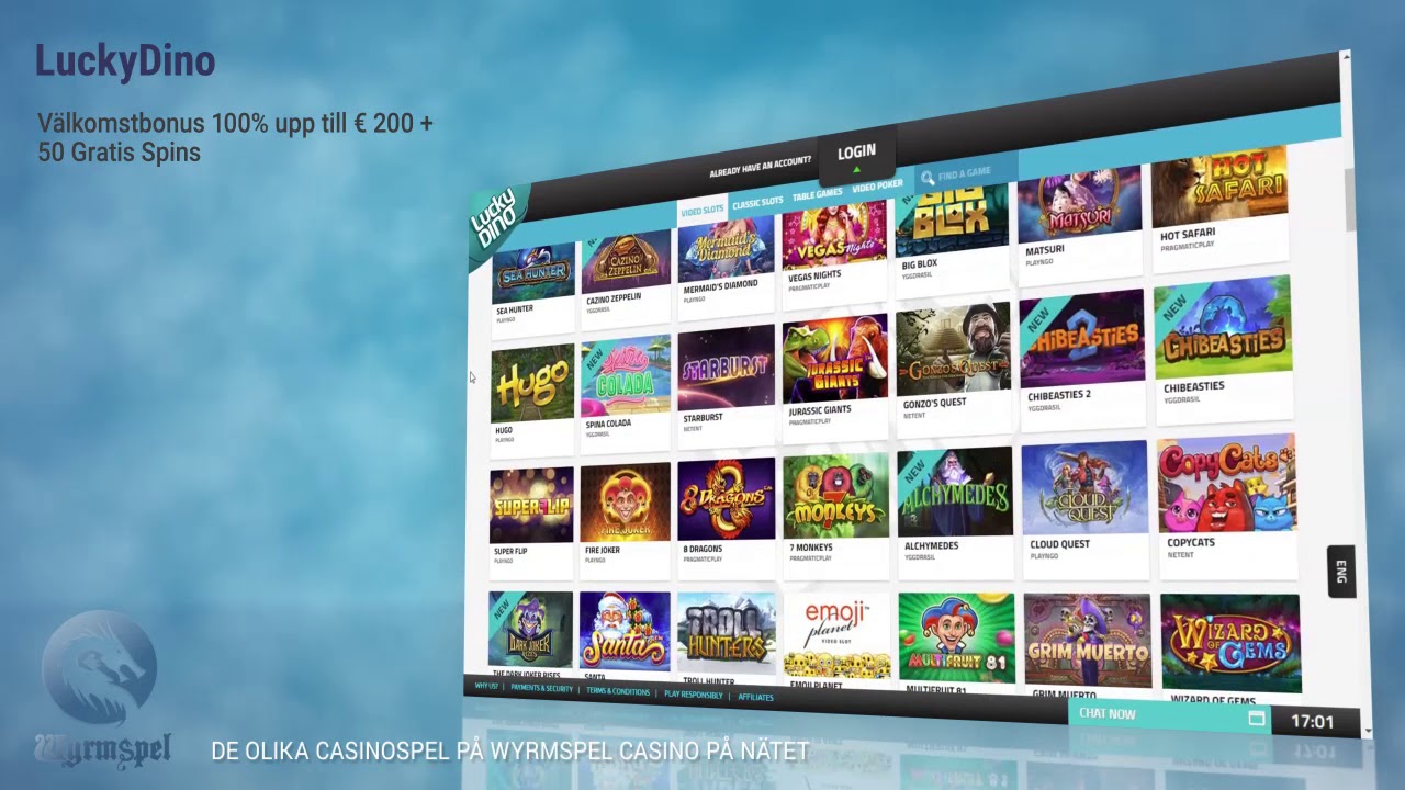 LuckyDino casino recension på wyrmspel.com