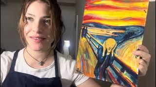 The scream by Edvard Munch painting tutorial