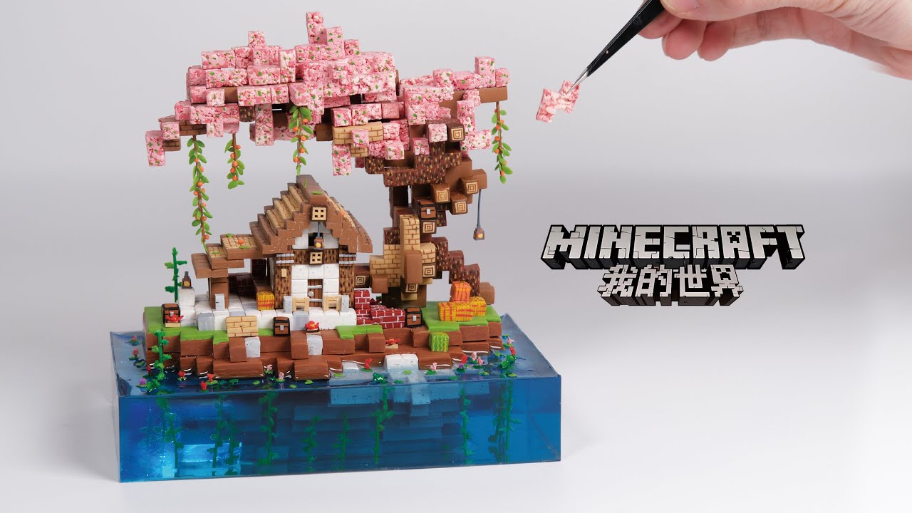 粘土｜手工制作Minecraft湖心小屋 - YouTube