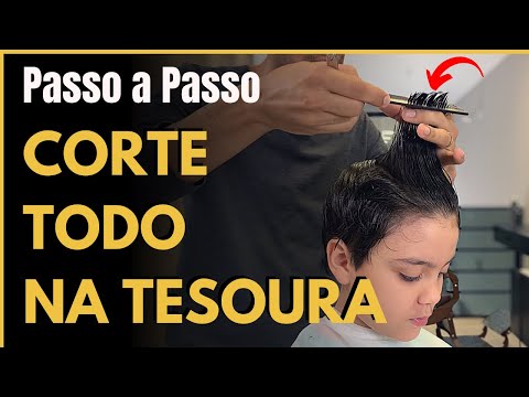 COMO CORTAR CABELO MASCULINO NA TESOURA EM CAMADAS / Com Farley Santiago