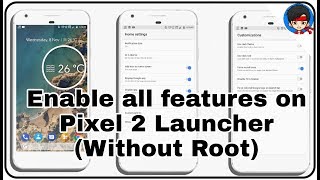 Modded Google Pixel 2 Launcher | With swipe to Google now Dark theme & Weather Widget (Without Root) screenshot 2