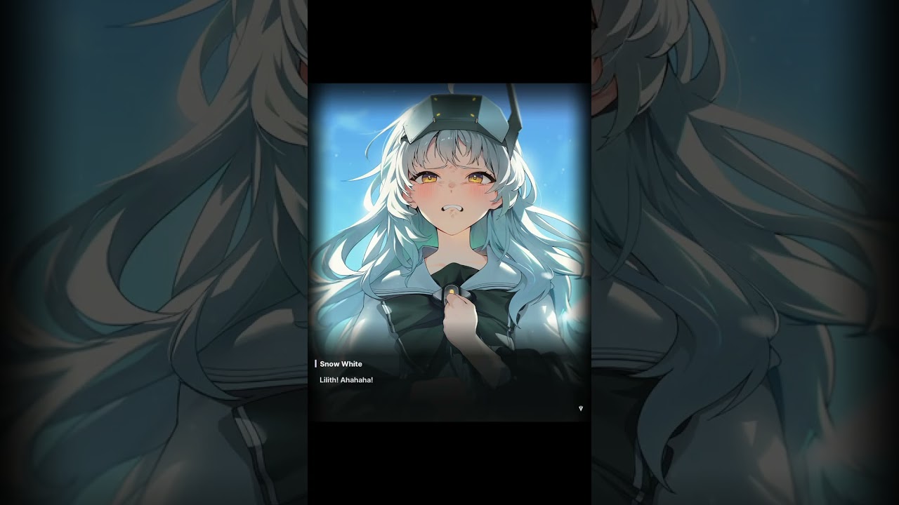 Snow White watches Liliweiss at the flower field 