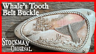 Creating a Whale Tooth Belt Buckle with Base Relief Carving and Scrimshaw