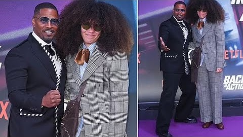 Jamie Foxx and Daughter Anelise Shine at 