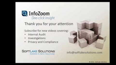 Audit Data Analytics Using InfoZoom, Date Comparisons, POs, Invoices