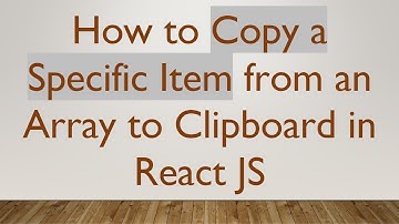 How to Copy a Specific Item from an Array to Clipboard in React JS