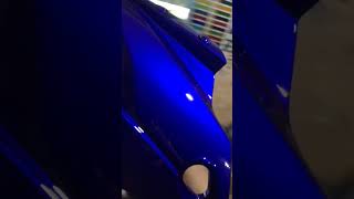 Part 1. Hasil Warna Cat Blue Candy Spider 9905 Dengan Warna Dasar White Crystal.