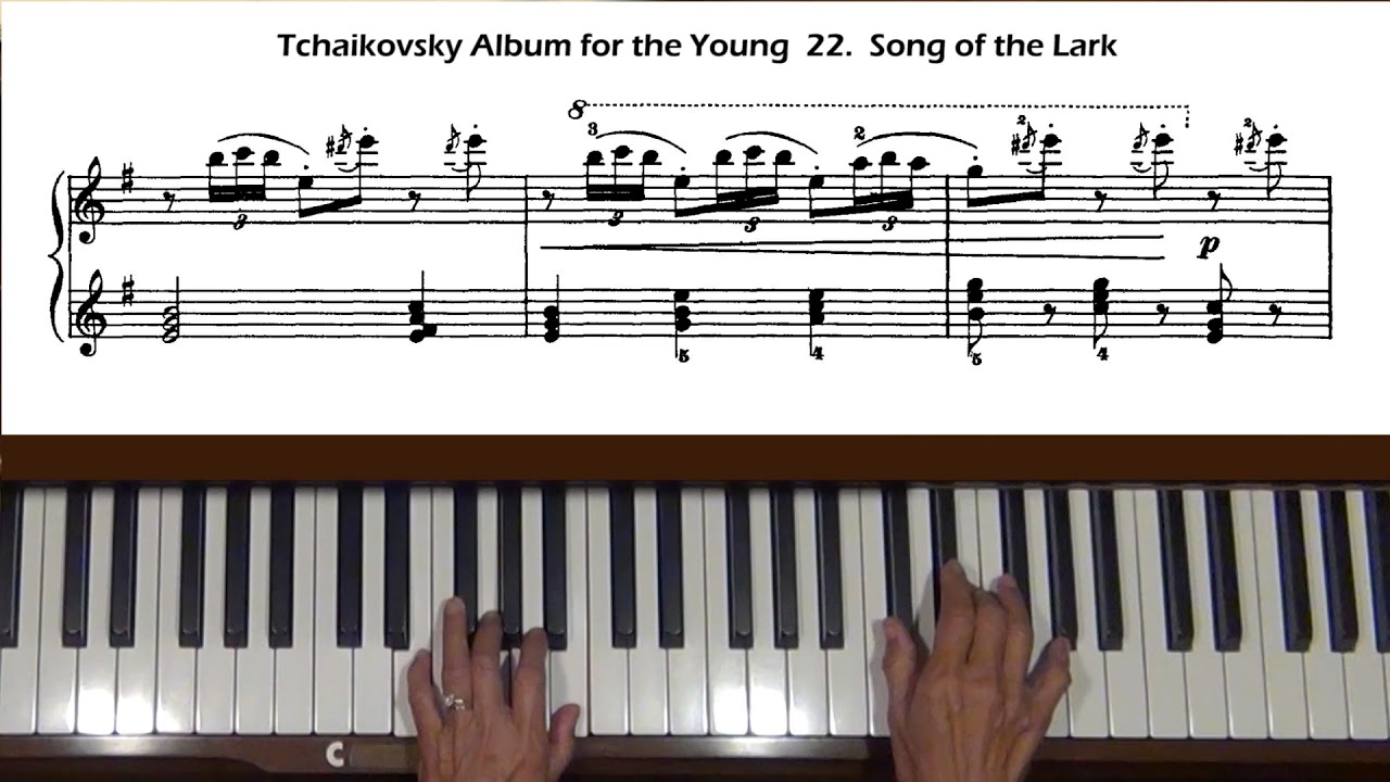 Tchaikovsky Album for the Young 22. Song of the Lark Piano Tutorial