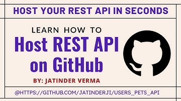 Host Rest API end point on GitHub GET Only Mimic API | Make GET API like URL on GitHub