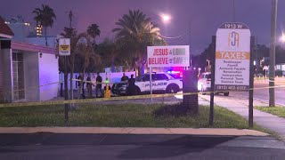 Police conduct a death investigation in Tampa after finding a body