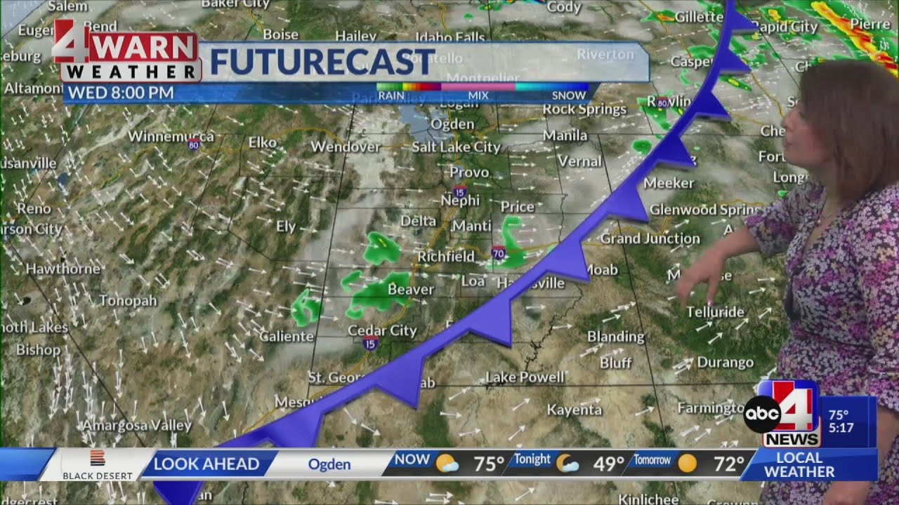 Weak cold front moving through Utah - YouTube