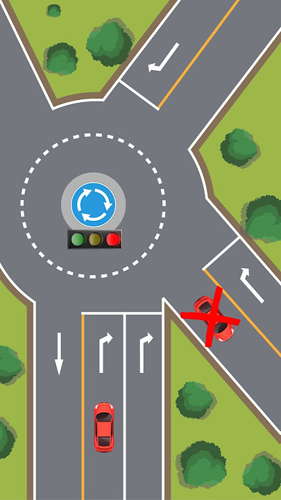 Roundabout Rules 90% of Beginners Get WRONG! 😱 #roundabout #beginnerdriver #trafficrules