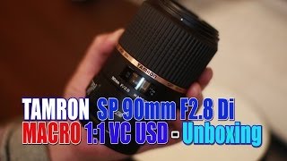 TAMRON SP 90mm F2.8 Di MACRO VC USD - Unboxing キヤノン用 フル