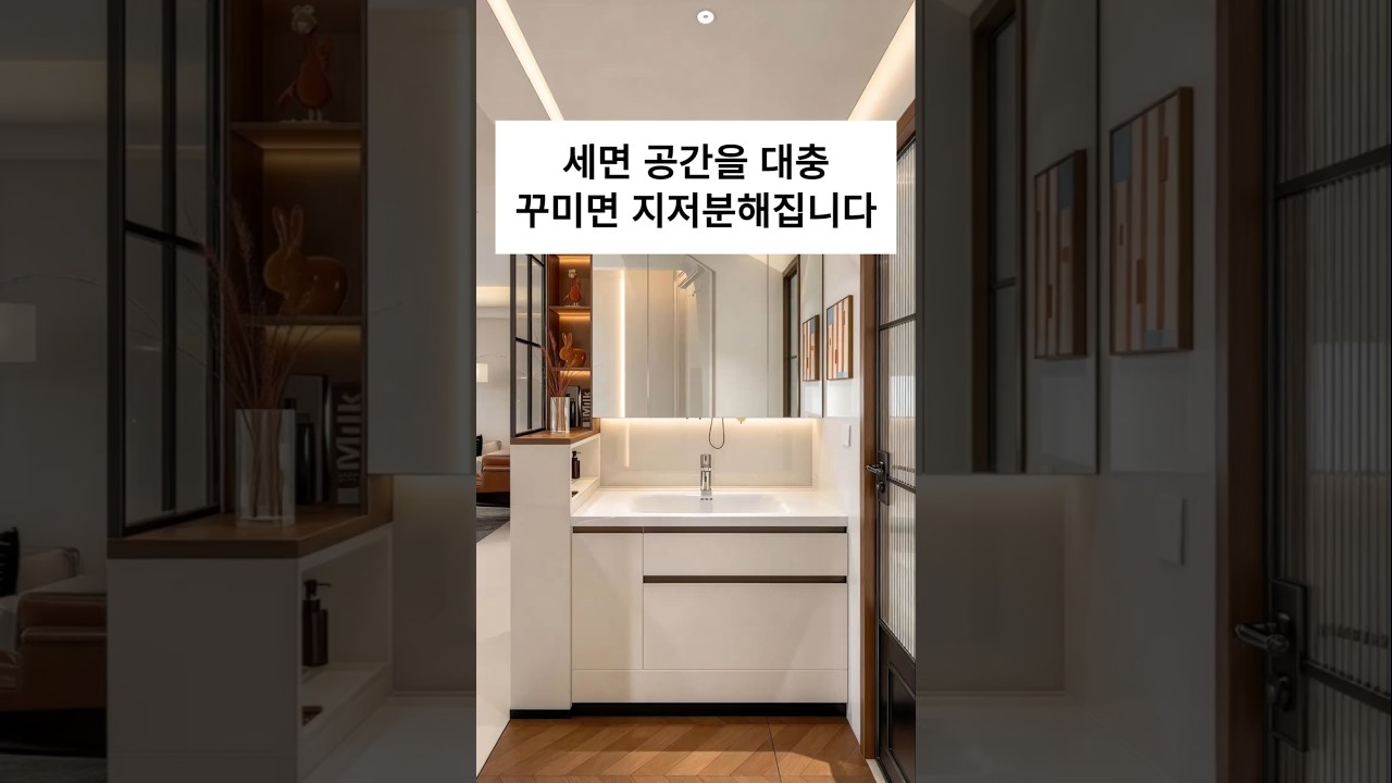 세면 공간을 대충 꾸미면 지저분해집니다