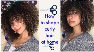 قص الشعر الكيرلي في البيت - قص القصه للشعر الكيرلي -How to shape curly hair at home