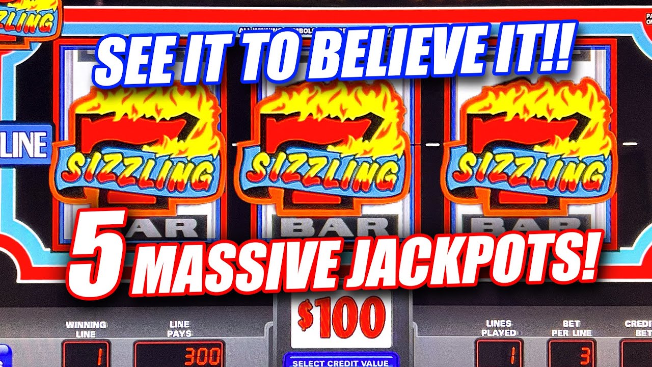 SIZZLING 7 HIGH LIMIT SLOT MACHINE WITH 5 INSANE JACKPOTS ★ MASSIVE