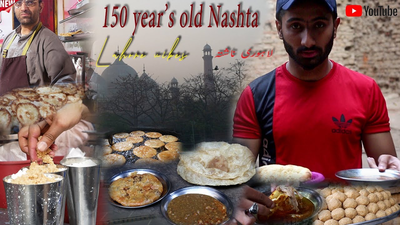 150 years old nashta in Lahore - Lahore Food street - Best halwa puri bong paye in lahore