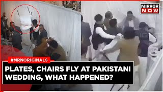 Pakistani Wedding Fight: Massive Brawl erupts As Guests Hurl Chairs at each other | Viral Video