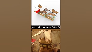 Mechanical Wooden Butterfly | Cam Mechanism Animation & Working Principle  #mechanic #woodworking