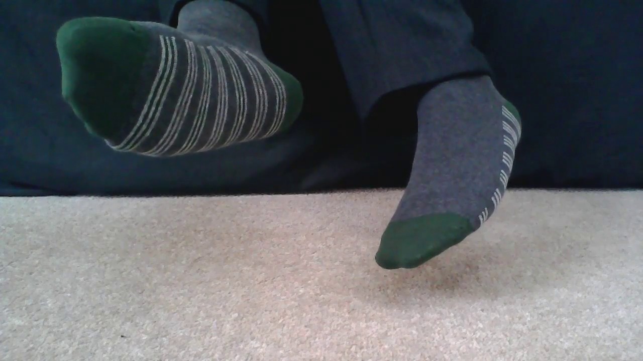 Men's socks grey with green striped soles YouTube