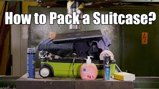 How to Pack a Suitcase with Hydraulic Press | in 4K