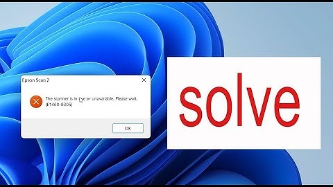 The scanner is in use or unavailable Please wait problem solution windows 11 Epson printer scanner
