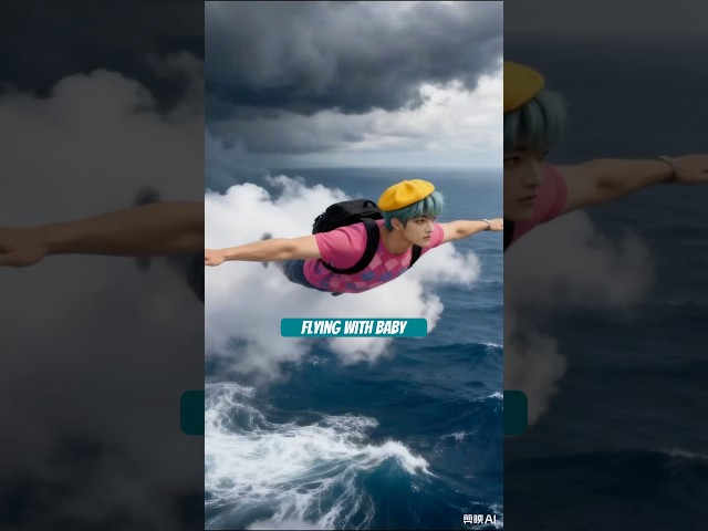Flying with Baby Saja #sajaboys #kpopdemonhunters #babysaja